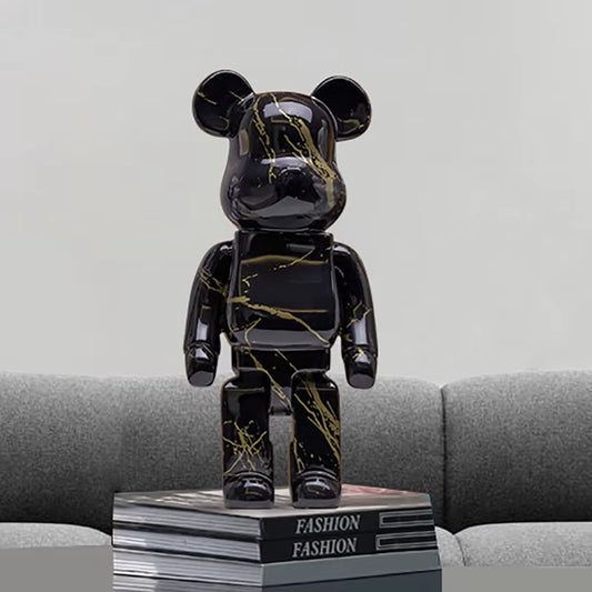 2024 New Graffiti Bear 27Cm Figurine Home Decoration Animal Statue Storage Money Jar Modern Room Sculpture Table Decor